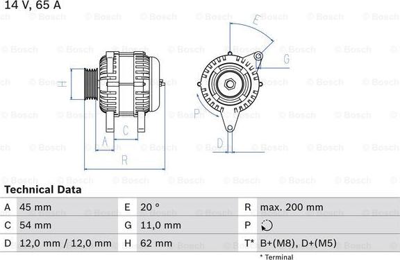 BOSCH 0 986 040 671 - Generator alexcarstop-ersatzteile.com