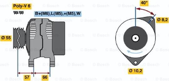 BOSCH 0 986 040 081 - Generator alexcarstop-ersatzteile.com