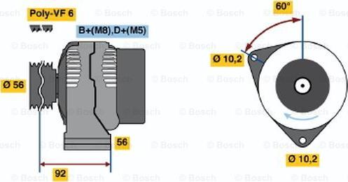 BOSCH 0 986 040 170 - Generator alexcarstop-ersatzteile.com