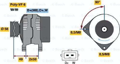 BOSCH 0 986 040 860 - Generator alexcarstop-ersatzteile.com