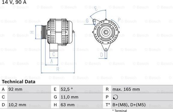 BOSCH 0 986 040 210 - Generator alexcarstop-ersatzteile.com