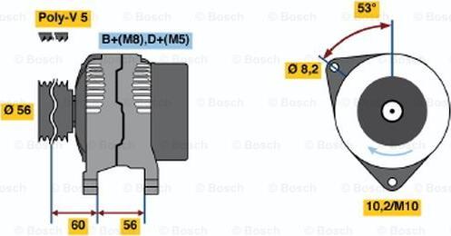 BOSCH 0 986 040 231 - Generator alexcarstop-ersatzteile.com