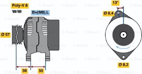 BOSCH 0 986 041 100 - Generator alexcarstop-ersatzteile.com