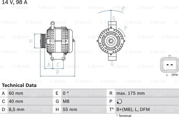 BOSCH 0 986 041 850 - Generator alexcarstop-ersatzteile.com