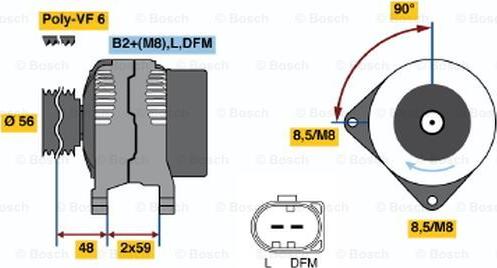 BOSCH 0 986 048 180 - Generator alexcarstop-ersatzteile.com