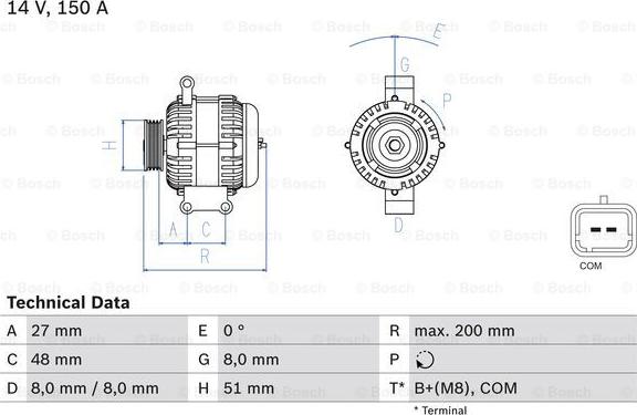 BOSCH 0 986 048 740 - Generator alexcarstop-ersatzteile.com