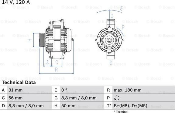 BOSCH 0 986 043 900 - Generator alexcarstop-ersatzteile.com