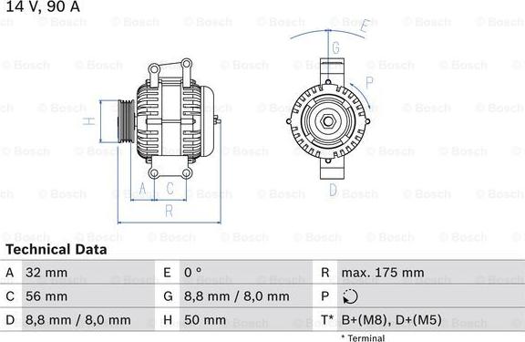 BOSCH 0 986 043 650 - Generator alexcarstop-ersatzteile.com