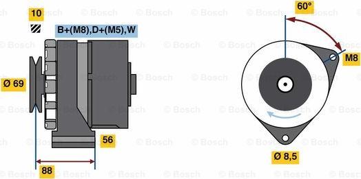 BOSCH 0 986 043 300 - Generator alexcarstop-ersatzteile.com