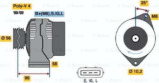 BOSCH 0 986 042 991 - Generator alexcarstop-ersatzteile.com