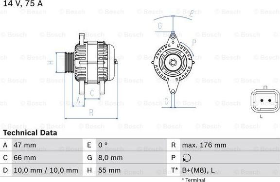 BOSCH 0 986 042 191 - Generator alexcarstop-ersatzteile.com