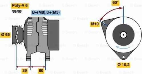 BOSCH 0 986 042 161 - Generator alexcarstop-ersatzteile.com