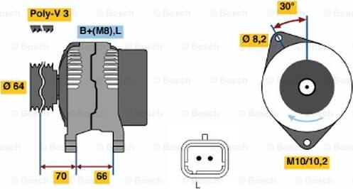 BOSCH 0 986 042 101 - Generator alexcarstop-ersatzteile.com