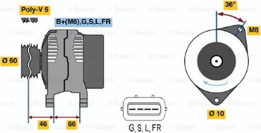 BOSCH 0 986 042 301 - Generator alexcarstop-ersatzteile.com