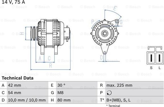 BOSCH 0 986 042 291 - Generator alexcarstop-ersatzteile.com