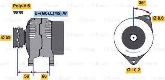 BOSCH 0 986 042 211 - Generator alexcarstop-ersatzteile.com