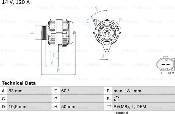 BOSCH 0 986 047 540 - Generator alexcarstop-ersatzteile.com