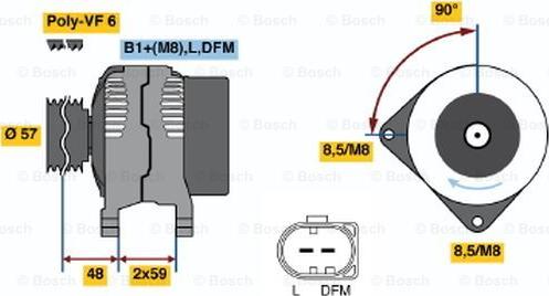 BOSCH 0 986 047 350 - Generator alexcarstop-ersatzteile.com