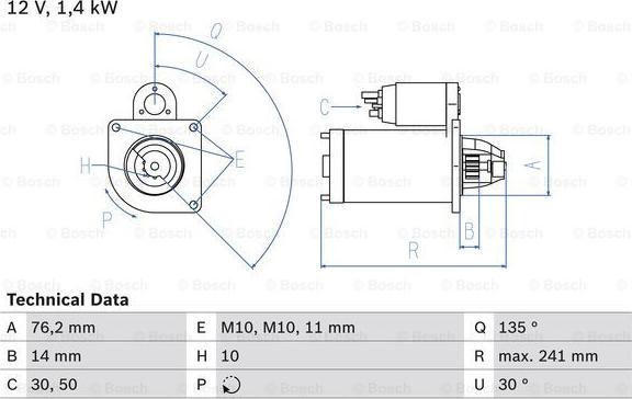 BOSCH 0 986 016 470 - Starter alexcarstop-ersatzteile.com