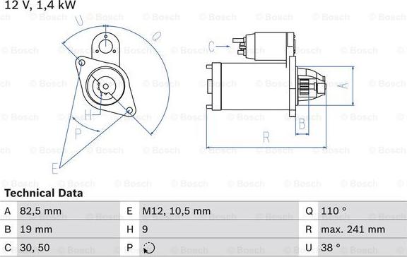 BOSCH 0 986 016 890 - Starter alexcarstop-ersatzteile.com