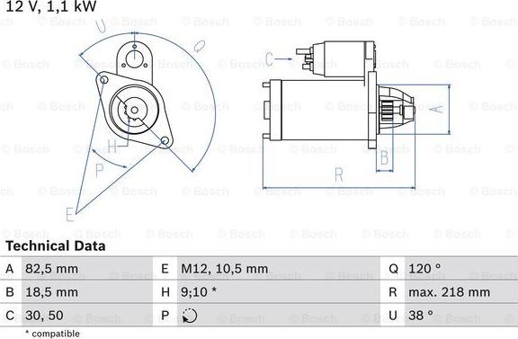 BOSCH 0 986 016 280 - Starter alexcarstop-ersatzteile.com