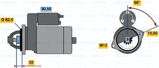 BOSCH 0 986 010 250 - Starter alexcarstop-ersatzteile.com