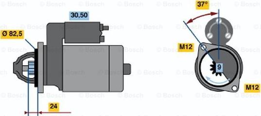 BOSCH 0 986 011 090 - Starter alexcarstop-ersatzteile.com