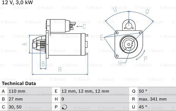 BOSCH 0 986 011 220 - Starter alexcarstop-ersatzteile.com