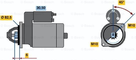 BOSCH 0 986 012 911 - Starter alexcarstop-ersatzteile.com