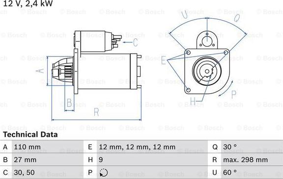 BOSCH 0 986 012 670 - Starter alexcarstop-ersatzteile.com