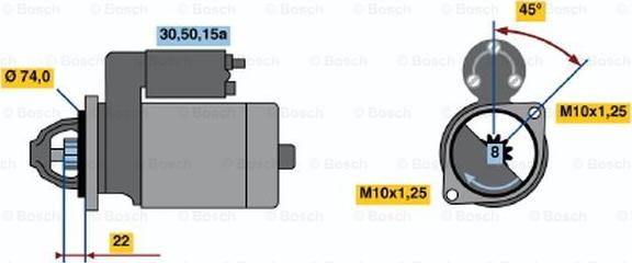 BOSCH 0 986 012 861 - Starter alexcarstop-ersatzteile.com