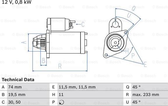 BOSCH 0 986 012 831 - Starter alexcarstop-ersatzteile.com