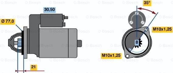 BOSCH 0 986 012 871 - Starter alexcarstop-ersatzteile.com