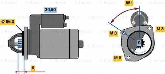 BOSCH 0 986 017 361 - Starter alexcarstop-ersatzteile.com