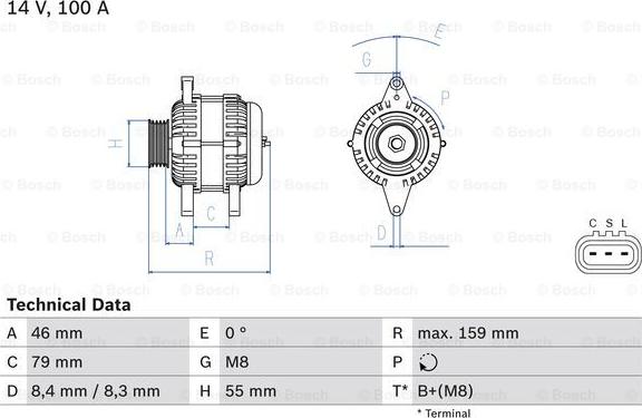 BOSCH 0 986 084 440 - Generator alexcarstop-ersatzteile.com