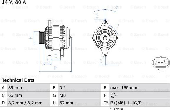 BOSCH 0 986 084 370 - Generator alexcarstop-ersatzteile.com