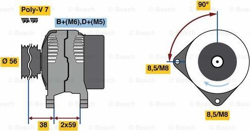 BOSCH 0 986 080 950 - Generator alexcarstop-ersatzteile.com