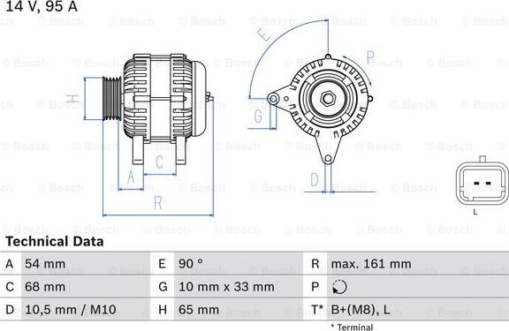 BOSCH 0 986 080 960 - Generator alexcarstop-ersatzteile.com