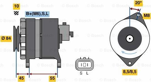 BOSCH 0 986 080 910 - Generator alexcarstop-ersatzteile.com