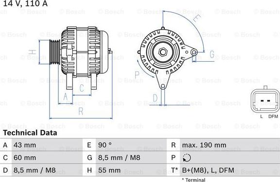 BOSCH 0 986 080 140 - Generator alexcarstop-ersatzteile.com