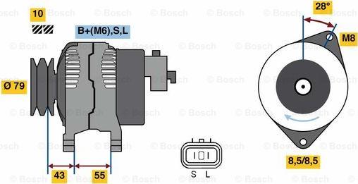 BOSCH 0 986 080 130 - Generator alexcarstop-ersatzteile.com