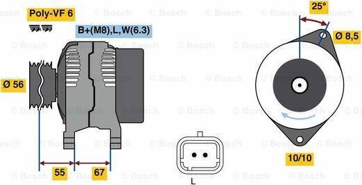 BOSCH 0 986 080 870 - Generator alexcarstop-ersatzteile.com