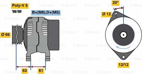 BOSCH 0 986 080 280 - Generator alexcarstop-ersatzteile.com