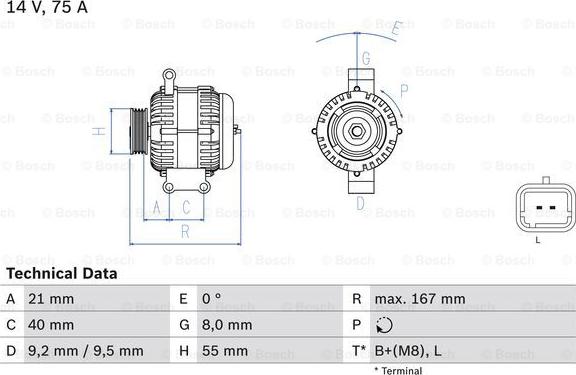 BOSCH 0 986 080 220 - Generator alexcarstop-ersatzteile.com