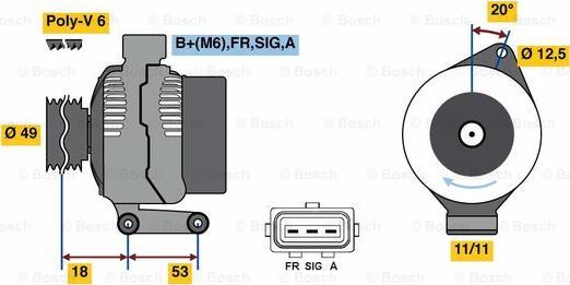 BOSCH 0 986 080 700 - Generator alexcarstop-ersatzteile.com