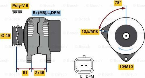 BOSCH 0 986 081 020 - Generator alexcarstop-ersatzteile.com