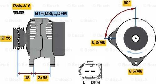 BOSCH 0 986 081 320 - Generator alexcarstop-ersatzteile.com