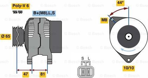 BOSCH 0 986 081 250 - Generator alexcarstop-ersatzteile.com