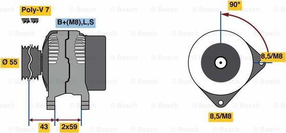 BOSCH 0 986 081 220 - Generator alexcarstop-ersatzteile.com