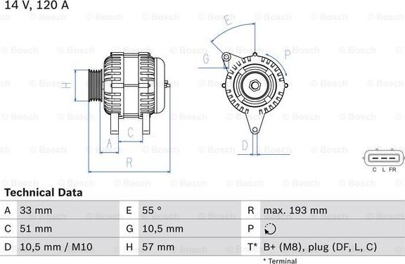 BOSCH 0 986 083 830 - Generator alexcarstop-ersatzteile.com